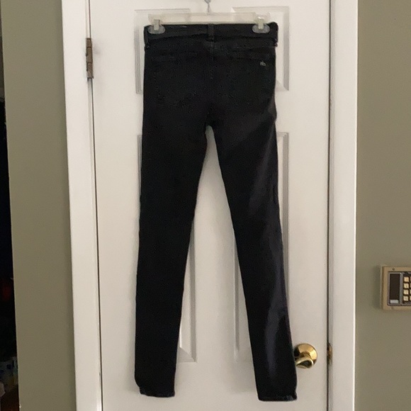 RAG & BONE BLACK SKINNY LEGGINGS JEANS SIZE 27 - Picture 2 of 10